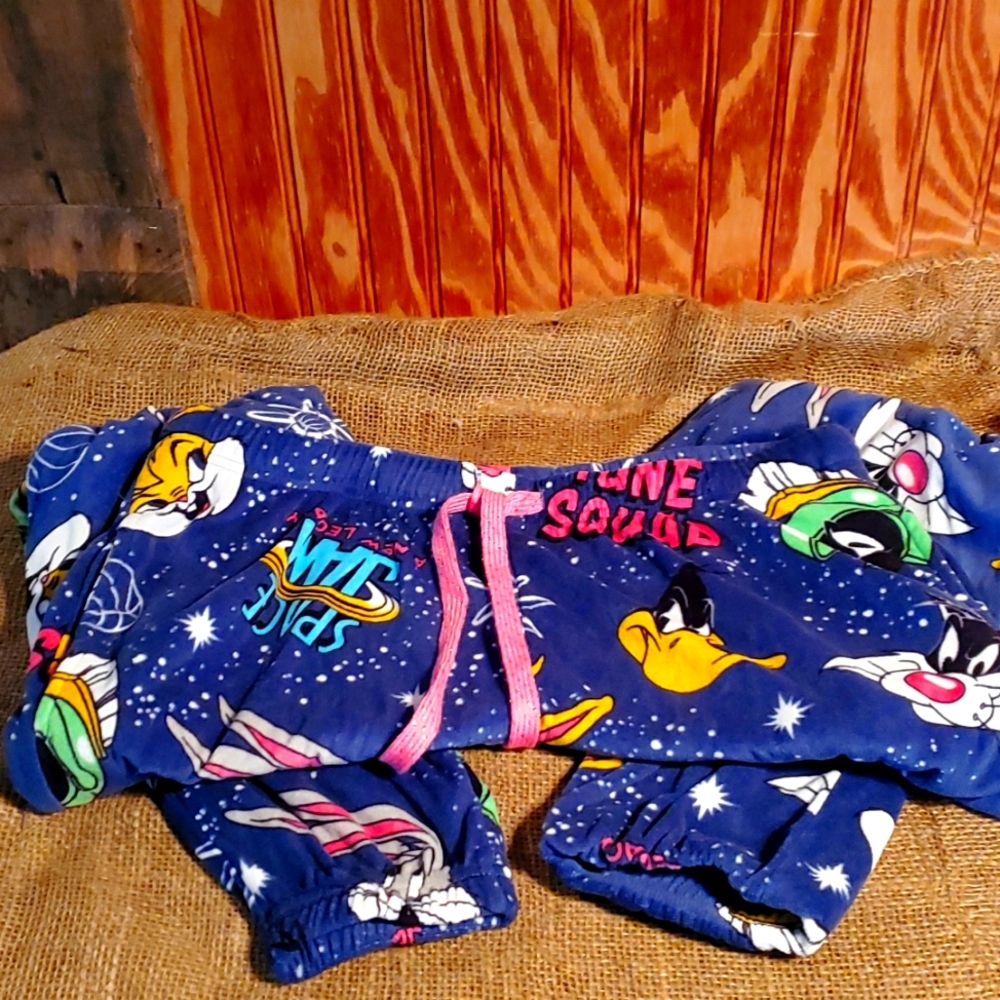 Space Jam Bugs Bunny & Friends Pajamas new never worn